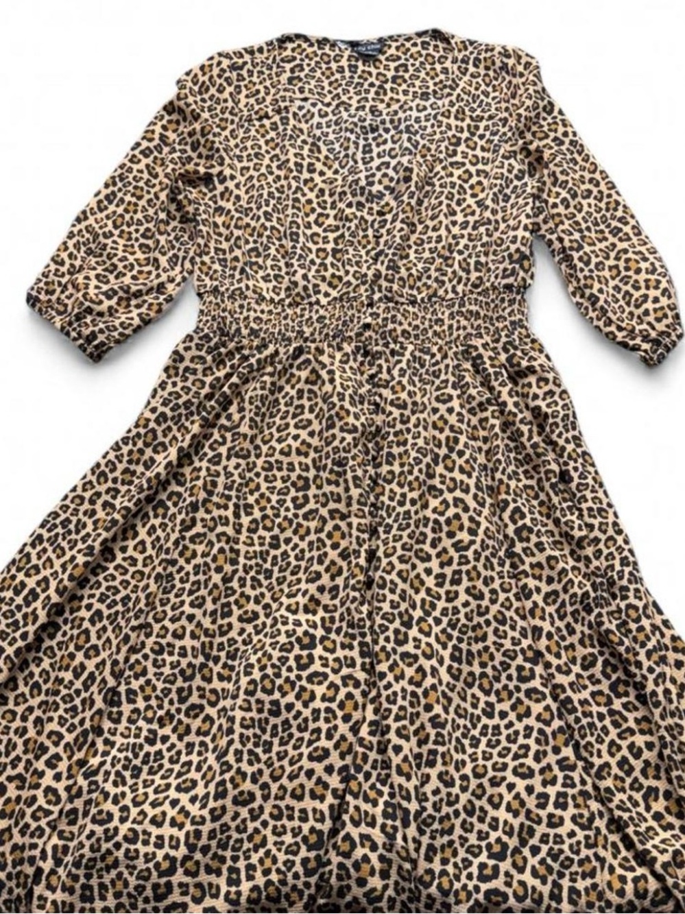 City Chic Leopard Print Maxi Dress - Tan & Black